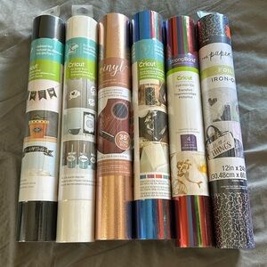 Lot of 6 CRICUT (CRAFT) VINYL